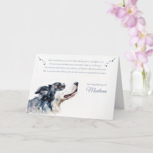 Dog Sympathy Personalized Dog Name Spritual Card