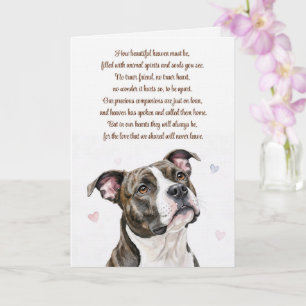 Dog Sympathy Pitbull Pitty Loss Spiritual Card