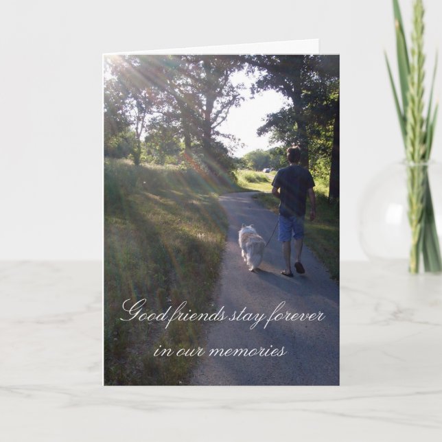 Dog Sympathy Rainbow Bridge Poem Card (Front)