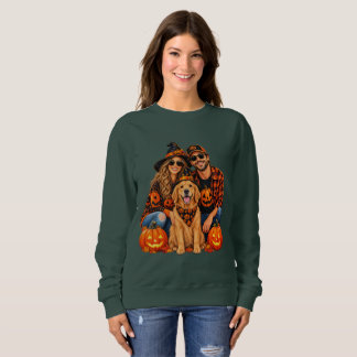 Dog T-Shirt Retro Golden Retriever Halloween Sweatshirt
