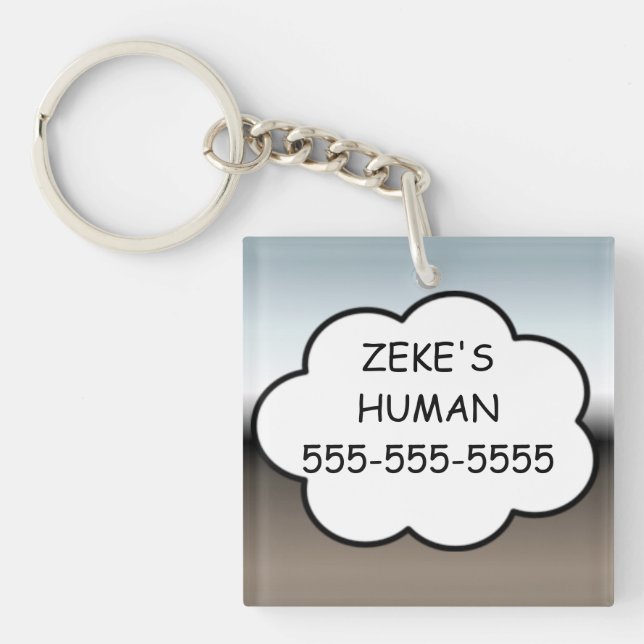 Dog Tag (CUSTOMIZABLE) Keychain (Front)