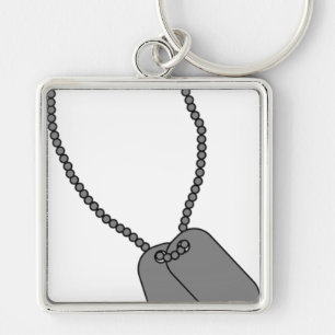 Dog Tag Military Service Troops Support Honour Keychain