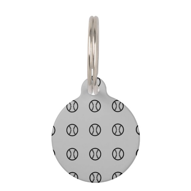 Dog tag, with photo, baseball pet tag (Front)