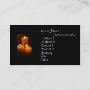 Dog Tags and Candles Business Cards
