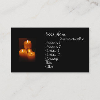 Dog Tags and Candles Business Cards