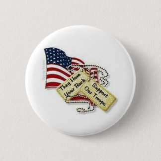 dog tags and flag 2 inch round button