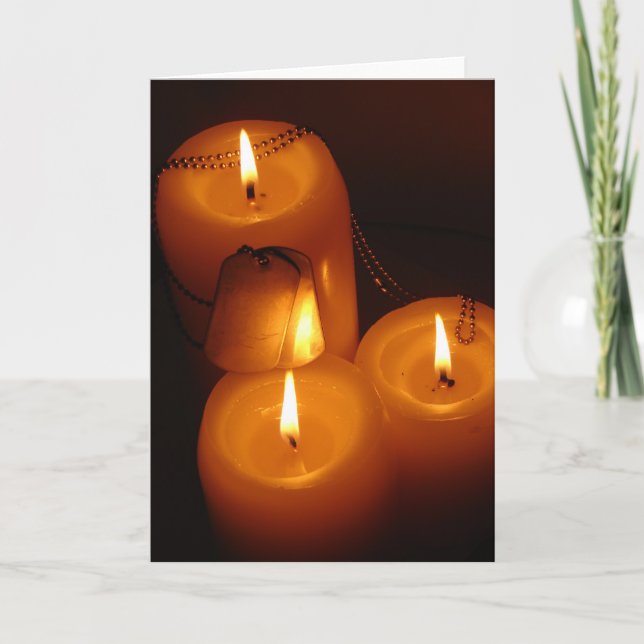 Dog tags with candles card (Front)