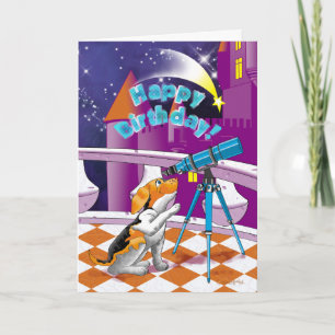 dog telescope card