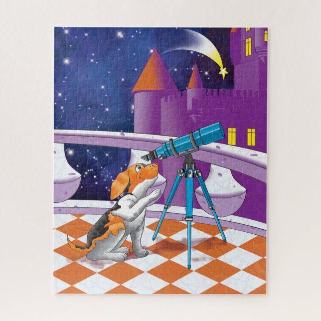 dog telescope jigsaw puzzle (Vertical)