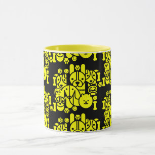 Dog Themed Patterned Mug
