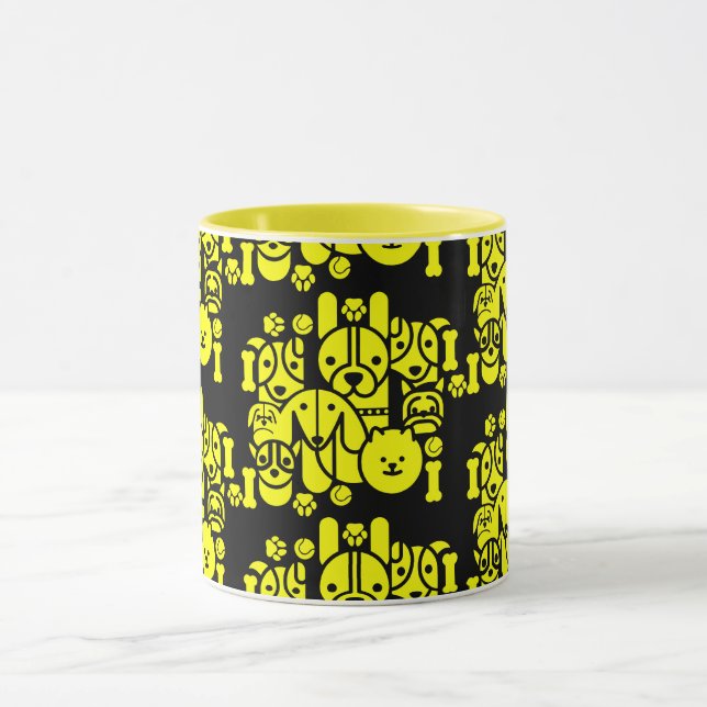 Dog Themed Patterned Mug (Center)