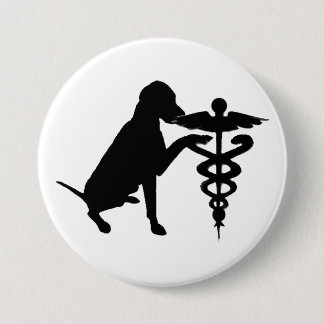 DOG THERAPY HOSPITAL 3 INCH ROUND BUTTON
