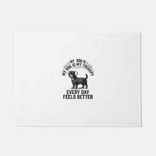 Dog Therapy Shirt Vintage Engraved Dog Lover Gift_ Doormat