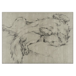 Dog Tired Cutting Board