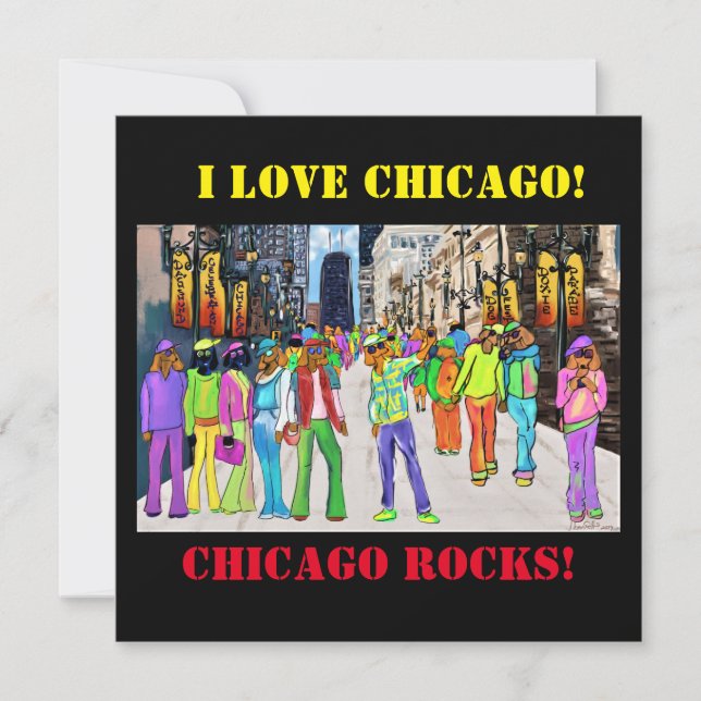 Dog Town City Chicago Holiday Card (Front)
