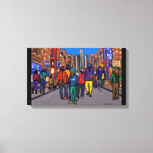 Dog Town City Detroit Canvas Print