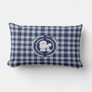 DOG TOY POODLE (BLUE) LUMBAR PILLOW