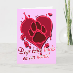 Dog Tracks! Customized Greeting Card
