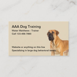 Dog Trainer And Obedience Training Business Card