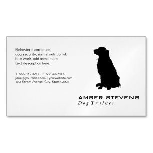 Dog Trainer Breeder Magnetic Business Card