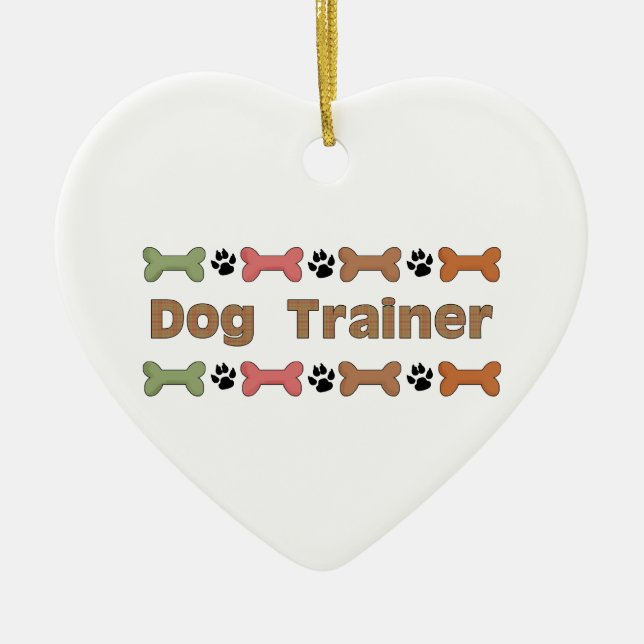 Dog Trainer Ceramic Ornament (Front)