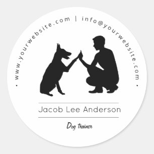 Dog trainer / Dog training Classic Round Sticker