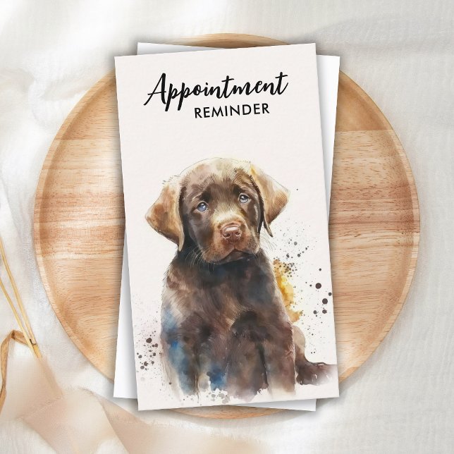 Dog Trainer Labrador Retriever Puppy Pet Sitter  Appointment Card (Creator Uploaded)