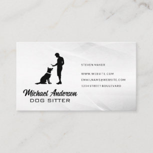 Dog Trainer Logo   Dog Sitting Services Business Card