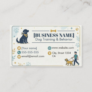 Dog Trainer & Pet Behavior Professional  Business Card
