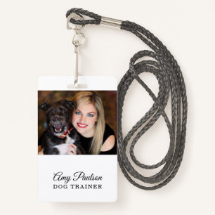 Dog Trainer Photo Pet Services Badge
