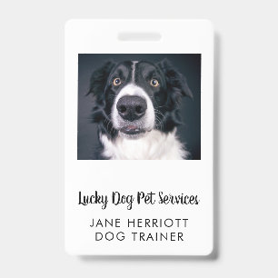 Dog Trainer Photo Pet Services  Badge