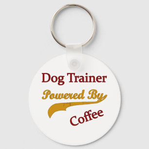 Dog Trainer Powred By Coffee Keychain