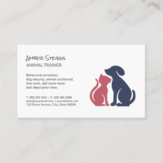 Dog Trainer | Sitter | Animal Shelter Business Card (Front)
