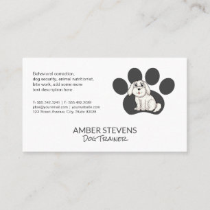 Dog Trainer   Sitter   Cute Doggie Sitting Business Card
