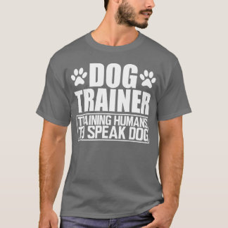 Dog trainer training humans to speak dog boy retro T-Shirt