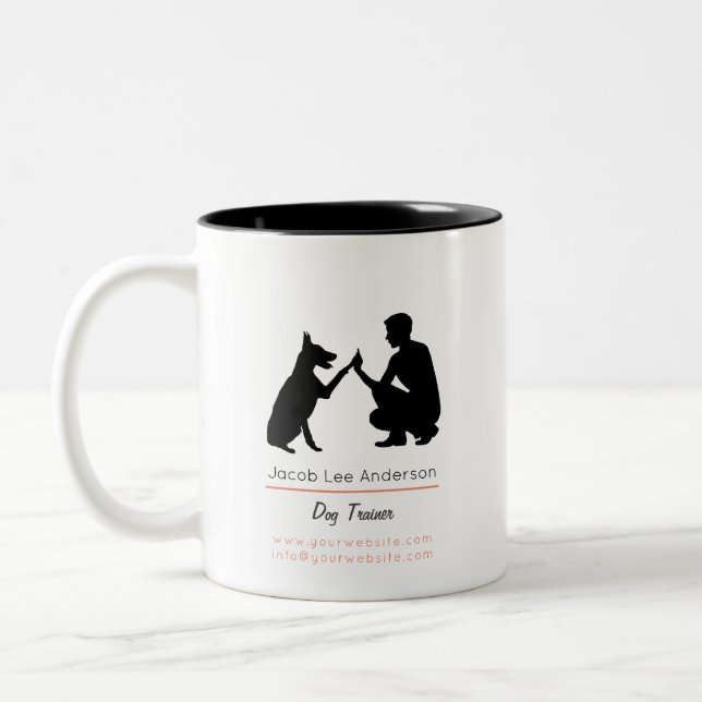 Dog trainer Two-Tone coffee mug (Left)