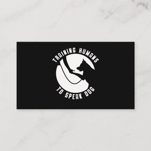 Dog Trainer Women Men Dog Agility Training Business Card (Front)