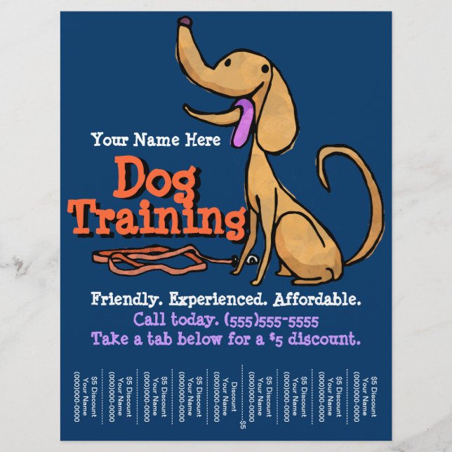 Dog Training.Advertising Promotional Flyer (Front)