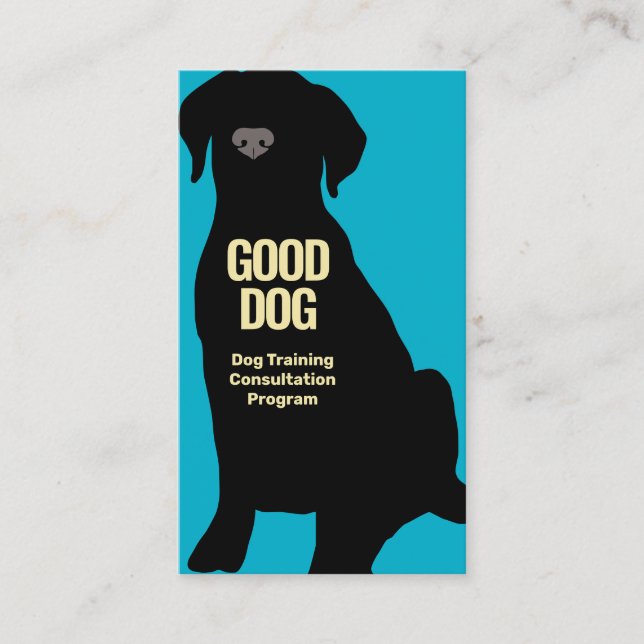 Dog Training Black Lab Business Card (Front)