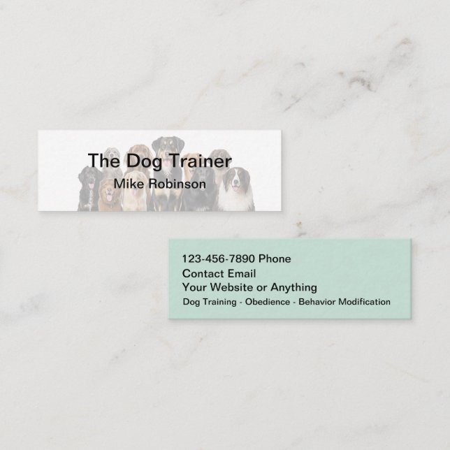 Dog Training Compact Business Cards (Front/Back)