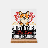 Dog Training Girl Corgi Vintage Vector Shirt Desig