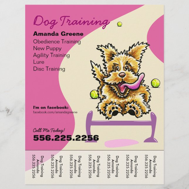 Dog Training Trainer Active Terrier Ad Tear Sheet (Front)