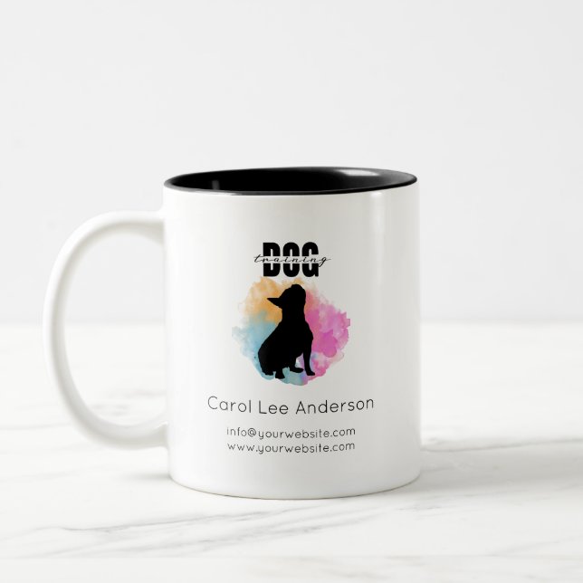 Dog training Two-Tone coffee mug (Left)