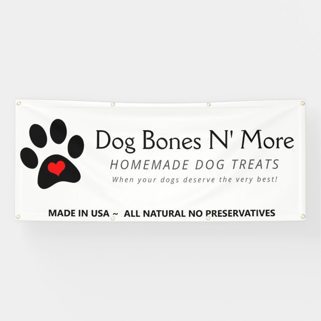Dog Treat Bakery Business | Custom Booth Banner (Horizontal)