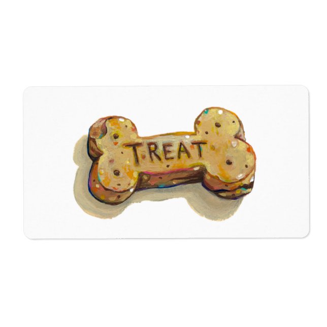 Dog treat stickers fun art for dogs party events (Front)
