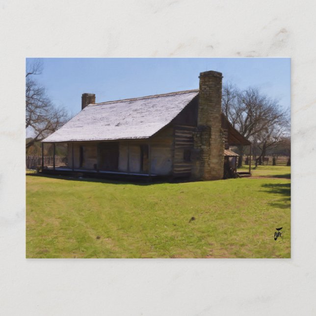 Dog-trot Cabin Postcard (Front)