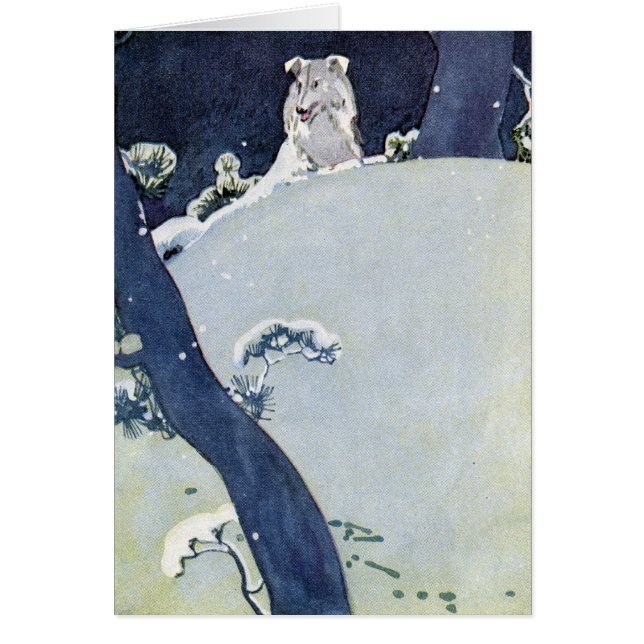 Dog Under Snowy Pines (Front)