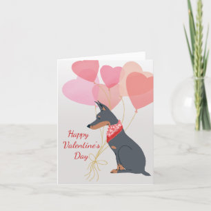 Dog Valentine Card From Doberman Red Balloons