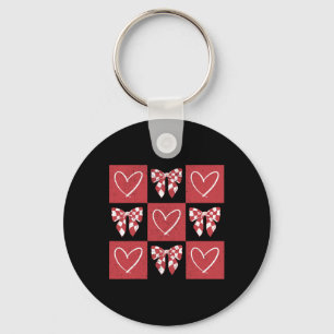 Dog Valentine Coquette Bow Dog Paw Heart Valentine Keychain