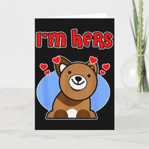 Dog Valentine Couple Design For Men - Im Hers Card